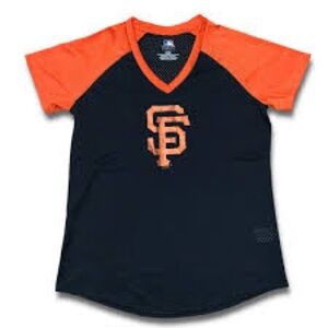 Women's Black and Orange Sports‎ Jersey